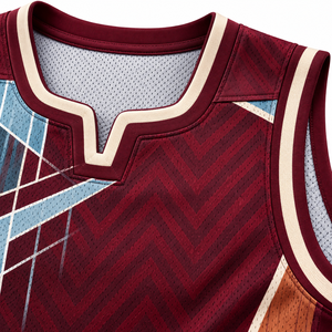 Ensemble Maillot et Short de Basketball Personnalisé – Tenue de Basketball Sublimée avec Col Cranté – Vente en Gros pour Équipes - Product Image 6