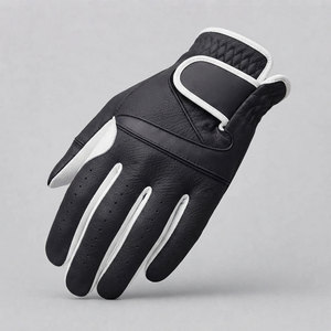 Guante de golf unisex de cuero con alta adherencia, antideslizante, con soporte para la muñeca, logotipo personalizado impreso, para uso en campo de prácticas, torneos y entrenamiento. - Product Image 4