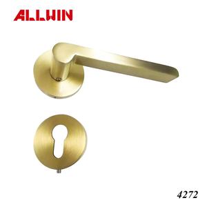 Poignée de porte intérieure de style moderne en laiton noir, poignée de porte ronde à levier - Product Image 5