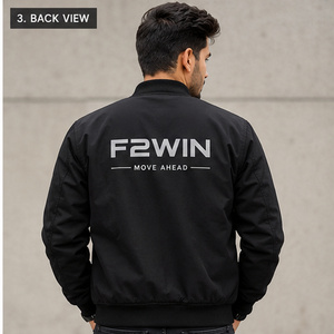 เสื้อแจ็คเก็ตบอมเบอร์ขนแกะผู้ชาย F2WIN สวมใส่สบาย ระบายอากาศได้ดี ซิปด้านหน้า คอกลม สีพื้น เหมาะสำหรับฤดูหนาว ราคาถูก รับผลิตตามแบบ ปี 2026 - Product Image 4