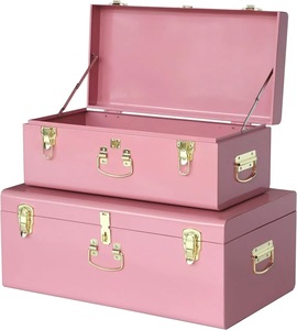 Unicorn Handicrafts Vintage European Design Durable Iron <b>Storage</b> Box <b>Large</b> Trunk <b>Chest</b> Home Organization Bedroom <b>Storage</b> Easy - Product Image 1