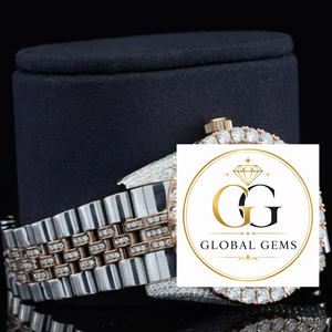 Top Quality Rose Gold <b>Automatic</b> VVS Moissanite Diamond Watch Rubber strap for Men or Luxury Wristwatch Available at Good Price - Product Image 4