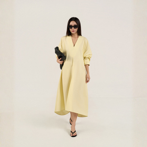 Vestido Maxi Holgado de Maternidad para Mujer, Prenda Informal, Transpirable, Ligero, Tejido 100% Algodón Ecológico - Product Image 3