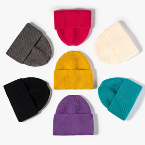 Nouveau bonnet en jacquard uni tendance pour l'hiver, matière de qualité supérieure, bonnet décontracté à vendre - Product Image 6
