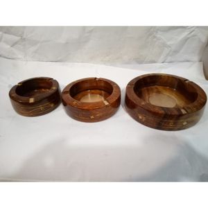 ที่เขี่ยบุหรี่ไม้ดีไซน์หรู ทำด้วยมือ ลายไม้ธรรมชาติ สไตล์หรูหรา - Product Image 6