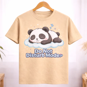 T-shirt personnalisé avec un imprimé mignon de panda, citation amusante, t-shirt graphique unisexe en coton, décontracté, manches courtes, OEM ODM, vêtements en gros - Product Image 1