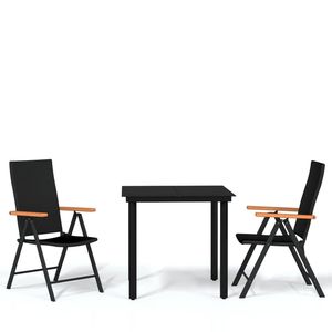 Conjunto de Comedor para Jardín en Negro - Product Image 2