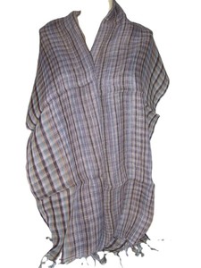 Striped Yarn Dyed Lightweight <b>Check</b> design <b>Scarf</b> for Women Long Casual All Seasons Daily Use - Product Image 1