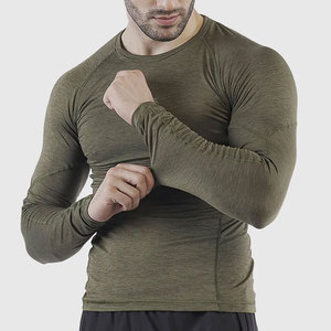 Créez votre propre t-shirt de compression pour homme, vêtements de sport, coupe ajustée, logo personnalisé imprimé, t-shirts de compression. - Product Image 3