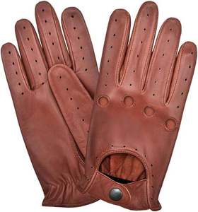 Guantes Unisex de Cuero, Completos, Transpirables, Hasta la Muñeca, Estilo Sencillo, para Uso Diario en Primavera y Otoño - Product Image 1