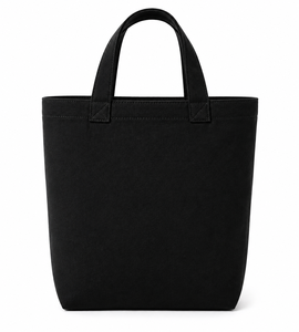 Bolsa de Lona de Algodón Negra AMANI de 10oz, 36x36x12cm, con Estampado 'Stay Positive', Base Reforzada, Asa de 22cm, para Viajes y Compras - Product Image 3