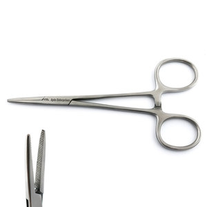 Pinces hémostatiques droites pour moustiques, 11,5 cm, instrument chirurgical en acier inoxydable conçu pour une fixation précise des petites veines sanguines - Product Image 1