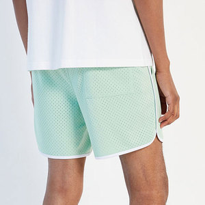Pantalones Cortos de Baloncesto para Hombre, Color Verde Claro, con Malla, Estampado por Transferencia Térmica en la Parte Delantera 24, Cintura Media Elástica, Transpirables, Resistentes al Viento, de Secado Rápido, Casuales - Product Image 3
