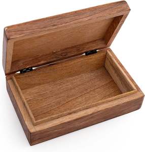 Boîte à souvenirs personnalisable en bois de manguier gravé motif Arbre de Vie, faite à la main, écologique, organisateur de bijoux, cadeau pour homme, collection universelle internationale - Product Image 1