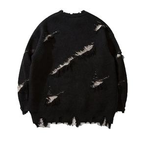 Suéter Personalizado para Hombre, Estilo Desgastado, Nuevo Diseño Y2K, Ropa Urbana, Sudadera con Estampado Gráfico, Corte Holgado - Product Image 2