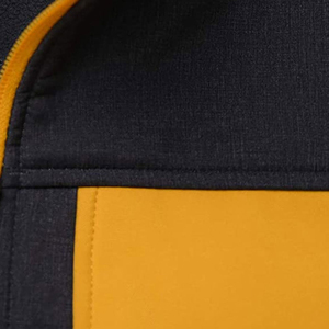 Veste en polaire pour homme, jaune et noir, avec fermeture éclair, col montant, style décontracté, coupe classique, pour l'automne - Product Image 6