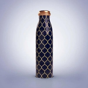 Botella de agua de cobre con diseño único y estampado, ideal para el uso diario de niñas, compra directa del proveedor indio. - Product Image 1