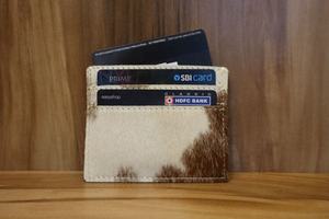 Tarjetero de cuero de vaca para el pelo, tarjetero, tarjetero Delgado Unisex, billetera de bolsillo de cuero occidental - Product Image 3