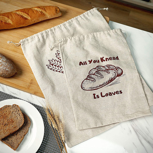 Bolsa de Pan Personalizable, Impresa, de Poliéster/Algodón, Resistente al Agua, Duradera, Lavable, Diseño de Pan, Ecológica, para el Hogar, Promocional - Product Image 6