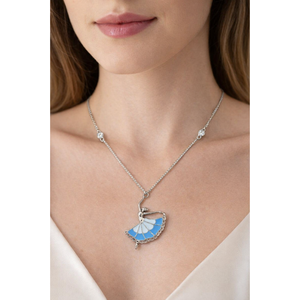 Collar con Colgante de Bailarina de Ballet en Plata de Ley 925 con Esmalte, Cadena Minimalista para Mujeres y Niñas, Uso Diario, Regalo para Fiestas, Joyería Fina - Product Image 4
