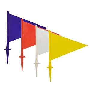 Conos de Agilidad Duraderos de PVC Multicolor de 20 cm (Triangulares) para Entrenamiento Deportivo, Fitness, Cricket, Marcadores de Límites, Bandera Personalizada Kaviya - Product Image 6
