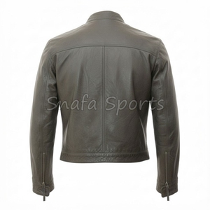 Genuine Leather <b>Jacket</b> Waterproof Breathable Zip Up <b>Men</b> Leather <b>Jackets</b> For Sale use Best Material Leather - Product Image 2