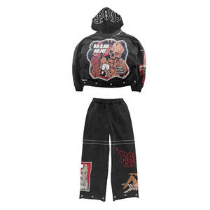 Nouveauté : Ensembles de survêtements 2 pièces de haute qualité à faible MOQ, vente en gros, dernier design, survêtements pour hommes avec logo personnalisé imprimé - Product Image 2