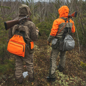 Gilet de chasse Upland avec sangles réglables, poche pour cartouches, orange fluo, confortable - Product Image 5