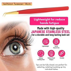 แหนบปลายไฟเบอร์สำหรับแยกขนตา แหนบต่อขนตา สำหรับขนตาแบบเส้นต่อเส้น และขนตาแบบวอลุ่ม 3 มิติ 5 มิติ 6 มิติ - Product Image 4