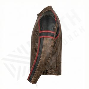 Chaqueta de Motociclista de Cuero Genuino para Hombre de la Mejor Calidad, Nueva Colección de Invierno, Chaquetas de Motocicleta con Protecciones Desmontables Personalizadas - Product Image 3