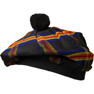 Sombrero Escocés Highland Tam o' Shanter Personalizado con Pompón de Lana, Diseño Arcoíris, Tartán, Gorro de Clan, Venta al Por Mayor - Product Image 1
