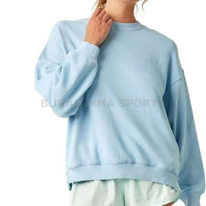 Sudadera de punto estampada para mujer, corte holgado, cuello redondo, manga larga, informal, con bolsillos - Product Image 1