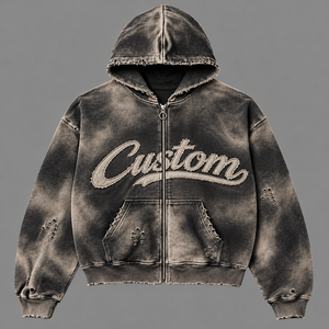 Sweat à capuche unisexe personnalisé brodé bicolore avec poignets côtelés pour marques de vêtements américaines – Fourniture en gros sous marque privée - Product Image 4