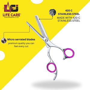 กรรไกรซอยผมคุณภาพพรีเมียมจากญี่ปุ่น กรรไกรสำหรับทำเท็กซ์เจอร์แบบมืออาชีพ พร้อมแหวนนิ้วถอดได้ โดย Life Care Instruments - Product Image 3