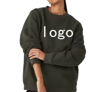 เสื้อมีฮู้ดสำหรับผู้หญิงคอกลมแขนยาวสีทึบออกแบบ2025ได้ตามต้องการ - Product Image 4