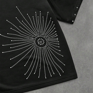 Camiseta de Algodón con Pedrería para Hombre, Diseño de Moda con Cristales, Fabricante Mayorista, Camiseta Personalizada con Pedrería, Premium para Hombre - Product Image 5