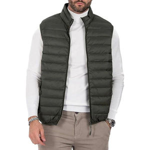 Chaleco Acolchado Impermeable para Hombre, Brillante, Sin Mangas, Chaqueta de Invierno, Transpirable, Ligera, con Logotipo Personalizado OEM - Product Image 1