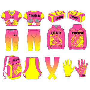 <b>Elite</b> Women American Football Uniform Lightweight Breathable Football Jersey Set with Custom Name and Number - Product Image 1