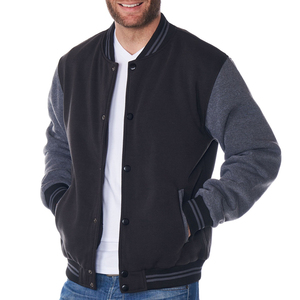 Professional Manufacturer Men's Slim <b>High</b> Street Style Wool Sleeves Stand Front Windproof Breathable Eco-Friendly Winter Jacket - Product Image 1