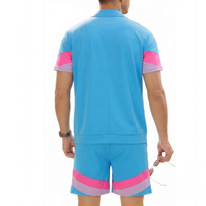 ชุดเซ็ตเสื้อแจ็คเก็ตซิปและกางเกงขาสั้นผู้ชายสไตล์ใหม่ ขายส่งราคาถูก คุณภาพสูง ระบายอากาศได้ดี ชุดเซ็ตเสื้อแจ็คเก็ตและกางเกงขาสั้นผู้ชายสำหรับฤดูใบไม้ร่วง - Product Image 2