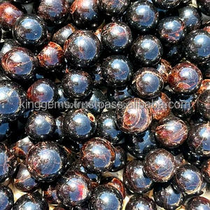 Sphère de cristal de grenat naturel, pierre de guérison polie, orbe décoratif - Product Image 6