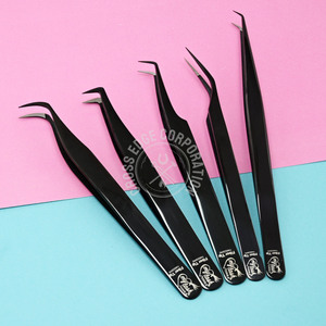 Professional 90° Volume Lash Tweezers Fiber Tip Eyelash Extension Tweezer Lightweight Isolation <b>Tool</b> for Volume Fans - Product Image 6