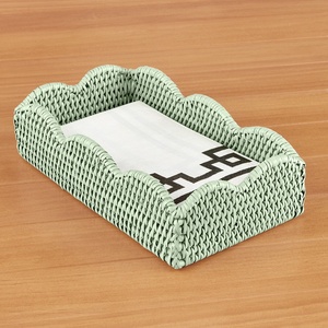 Porta servilletas de ratán natural de buena calidad, hecho a mano, para decoración de mesas de boda. - Product Image 2