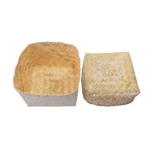 Caja de bambú natural duradera del artículo decorativo único al por mayor, cesta de almacenamiento de bambú de la artesanía de Vietnam - Product Image 5