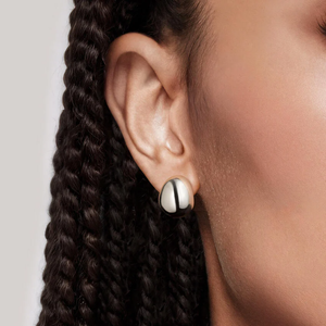 Minimalist <b>Silver</b> <b>Stud</b> <b>Earrings</b> Unisex Everyday Wear Jewelry Simple Round Design lab grown Modern Fashion Accessory - Product Image 4
