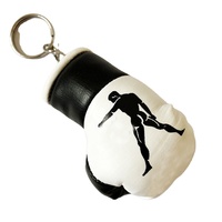Porte-clés de boxe miniature de haute qualité avec logo personnalisé, fabriqué en cuir, acier inoxydable, plastique PU, porte-clés de boxe standard