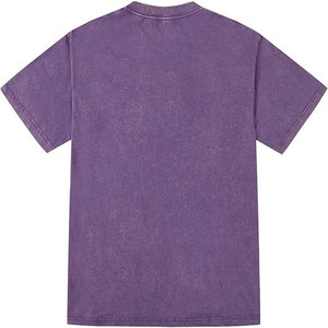 Camiseta para hombre personalizada con lavado ácido, de algodón/spandex, estilo oversize vintage, corte holgado, streetwear, con logo y letras personalizados. - Product Image 5