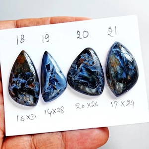 Pietersite bleue cabochon naturelle à dos plat, pierres précieuses en vrac pour la fabrication de bijoux, pour l'argenterie - Product Image 3