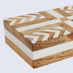 Direct Manufacturing Premium High Quality Custom <b>Clear</b> Resin MDF Artistic Hand Modeled <b>Jewelry</b> <b>Box</b> Organizer Innovative Inlay - Product Image 5