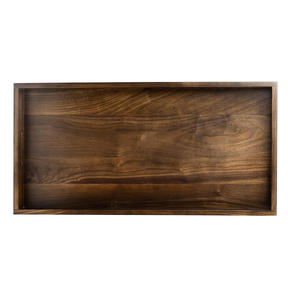 Bandeja DE SERVICIO DE MADERA rectangular de diseño personalizado del exportador del fabricante indio con asas Venta caliente a bajo precio - Product Image 5